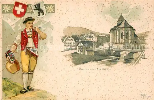 AK / Ansichtskarte Appenzell_IR Kirche von Appenzell Appenzell IR