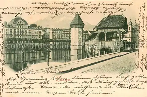 AK / Ansichtskarte Luzern__LU Bruecke 