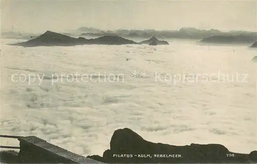 AK / Ansichtskarte Pilatus_Kulm_OW Nebelmeer 