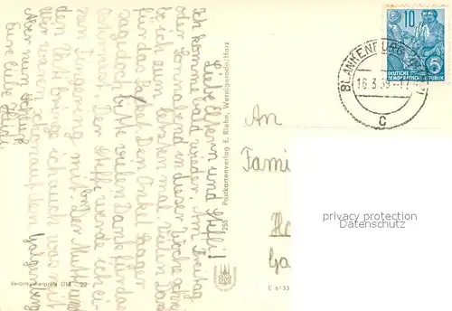 AK / Ansichtskarte Blankenburg_Harz Schlossblick Obere Traenkestrasse Rathaus Burg Regenstein Blankenburg_Harz