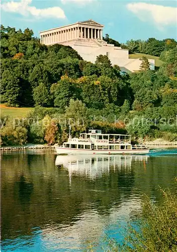 AK / Ansichtskarte Dampfer_Schaufelrad Walhalla b. Regensburg 