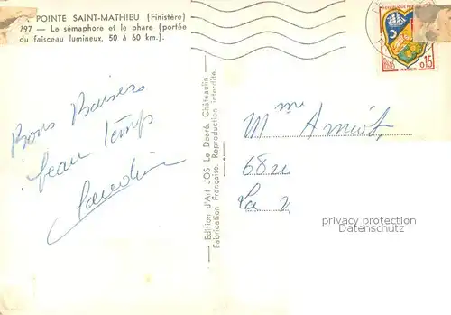 AK / Ansichtskarte Leuchtturm Pointe Saint Mathieu Leuchtturm