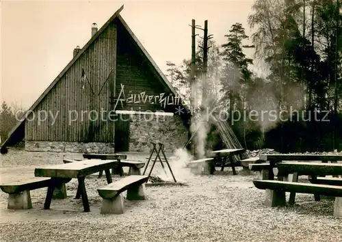 AK / Ansichtskarte Moritzburg_Sachsen Konsumgaststaette Raeuberhuette Handabzug Moritzburg Sachsen