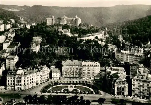 AK / Ansichtskarte Karlovy_Vary_Karlsbad Leninplatz vom Hirschensprung gesehen Hotel Imperial 