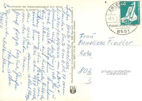 AK / Ansichtskarte Pottenstein_Oberfranken Illumination bei Anbetungsbeschluss Drei Koenig Pottenstein_Oberfranken