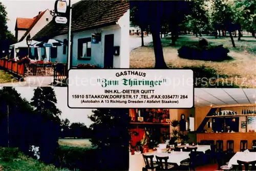 AK / Ansichtskarte Staakow_Beeskow Gasthaus Zum Thueringer Park Gaststube Staakow Beeskow