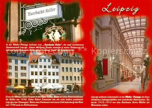 AK / Ansichtskarte Leipzig Auerbachs Keller Haus Coffee Baum Maedler Passage Leipzig