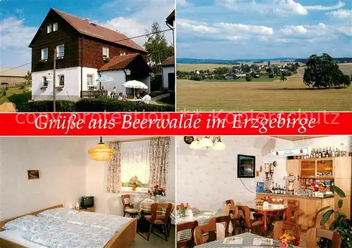 AK / Ansichtskarte Beerwalde_Erlau Landgasthof Pension Baumgart Zimmer Gaststube Panorama Beerwalde_Erlau