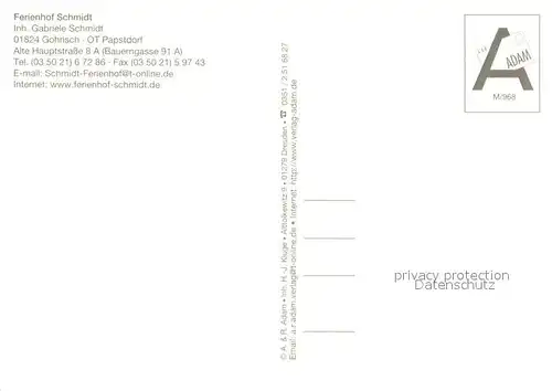 AK / Ansichtskarte Papstdorf Ferienhof Schmidt Gaststube Zimmer Terrasse Papstdorf