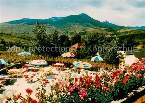 AK / Ansichtskarte St_Johann_Rheinhessen Hotel Restaurant Annahof Terrasse Panorama St_Johann_Rheinhessen