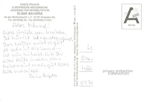 AK / Ansichtskarte Kreischa Klinik Bavaria Pavillon Park Schwimmbad Kreischa