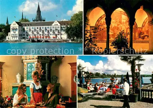 AK / Ansichtskarte Konstanz_Bodensee Steigenberger Inselhotel Gaststube Terrasse Konstanz_Bodensee