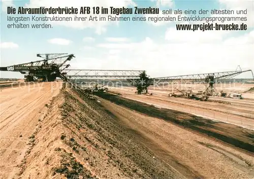 AK / Ansichtskarte Zwenkau Abraumfoerderbruecke AFB 18 im Tagebau Zwenkau Zwenkau