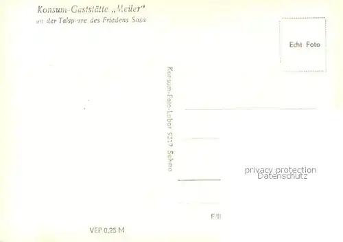 AK / Ansichtskarte Sosa_Erzgebirge Konsum Gaststaette Meiler Sosa Erzgebirge