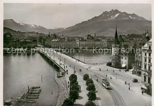 AK / Ansichtskarte Strassenbahn Luzern  