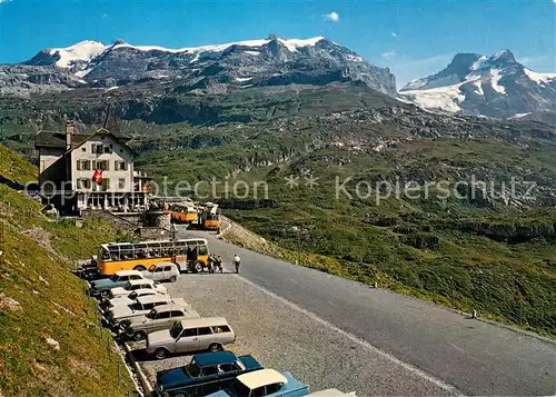 AK / Ansichtskarte Postbus Hotel Klausen Passhoehe mit Claridenstock und Scheerhorn 