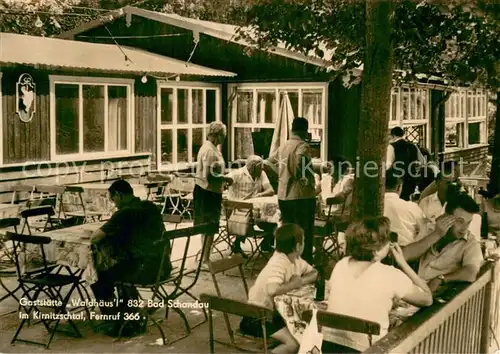 AK / Ansichtskarte Bad_Schandau Gaststaette Waldhaeusl Terrasse Bad_Schandau