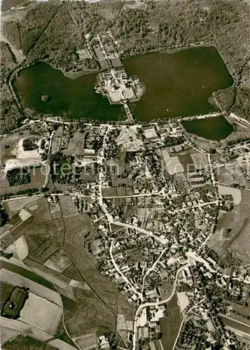 AK / Ansichtskarte Moritzburg_Sachsen Fliegeraufnahme mit Moritzburg Moritzburg Sachsen