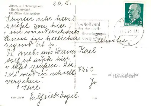 AK / Ansichtskarte Zittau Alters und Erholungsheim Bethlehemstift Zittau