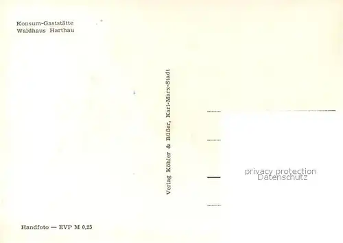 AK / Ansichtskarte Harthau_Chemnitz Konsum Gaststaette Waldhaus Harthau Chemnitz