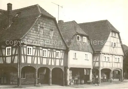 AK / Ansichtskarte Hirschfelde_Sachsen Laubenhaeuser am Marktplatz Hirschfelde Sachsen