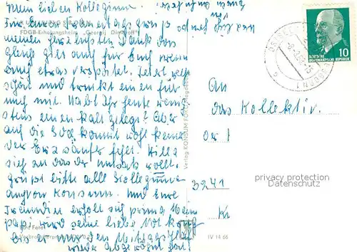 AK / Ansichtskarte Kuehlungsborn_Ostseebad FDGB Erholungsheim Georgii Dimitroff Kuehlungsborn_Ostseebad