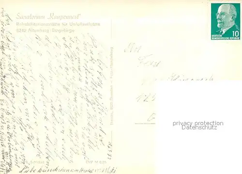 AK / Ansichtskarte Altenberg_Erzgebirge Sanatorium Raupennest Winteridylle Altenberg Erzgebirge
