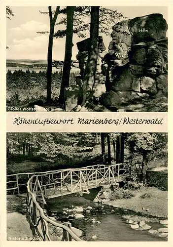 AK / Ansichtskarte Marienberg_Westerwald Grosser Wolfstein Nistertalbruecke Marienberg_Westerwald