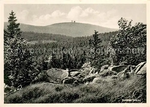 AK / Ansichtskarte Brocken_Harz Panorama Brocken Harz