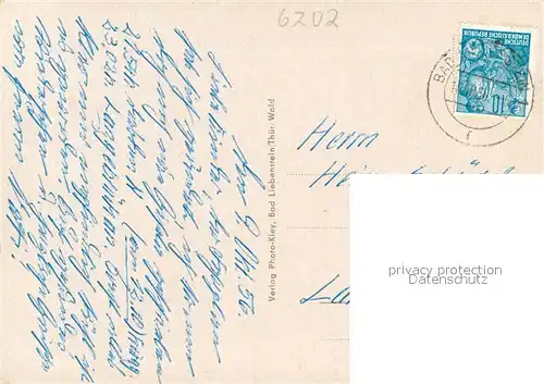 AK / Ansichtskarte Bad_Liebenstein Blick vom Kurgarten Bad_Liebenstein