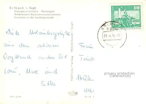 AK / Ansichtskarte Erlbach_Vogtland Ferienheim Teilansichten Erlbach_Vogtland