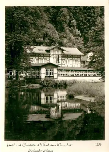 AK / Ansichtskarte Bad_Schandau Hotel Gaststaette Lichthainer Wasserfall Bad_Schandau