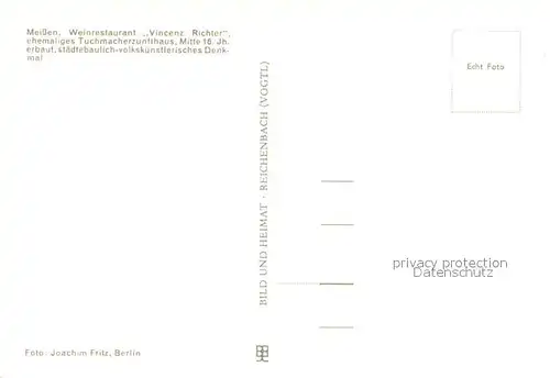 AK / Ansichtskarte Meissen_Elbe_Sachsen Weinrestaurant Vincenz Richter Fachwerkhaus Meissen_Elbe_Sachsen