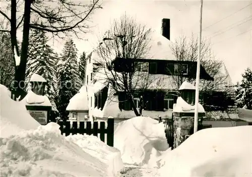 AK / Ansichtskarte Baerenfels_Erzgebirge Handwerker Erholungsheim Spitzbergbaude Schnee Witner Baerenfels Erzgebirge