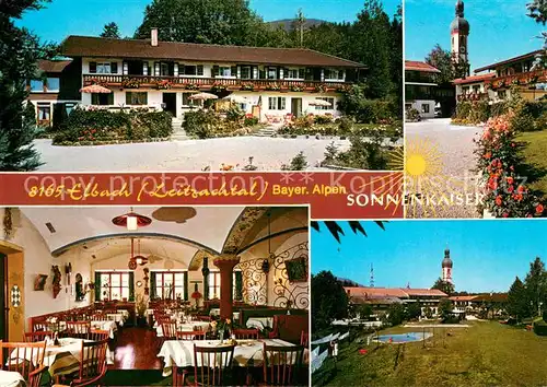 AK / Ansichtskarte Elbach_Miesbach Postgasthof Sonnenkaiser Gastraum Park Elbach Miesbach