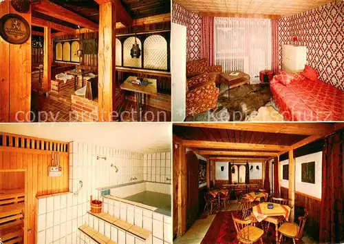 AK / Ansichtskarte Hirschbach_Niederbayern King George Club Gastraeume Zimmer Sauna Hirschbach Niederbayern