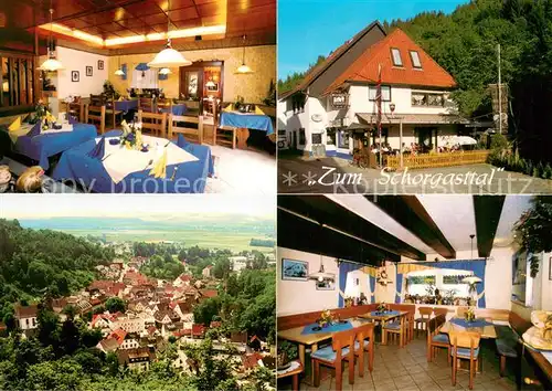 AK / Ansichtskarte Wirsberg Restaurant Pension Schorgasttal Gastraeume Panorama Wirsberg