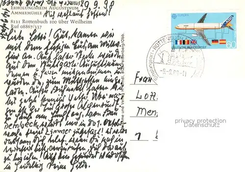 AK / Ansichtskarte Rottenbuch_Oberbayern Erholungsheim Augustinum Ammermuehle Gastraeume Panorama Rottenbuch Oberbayern