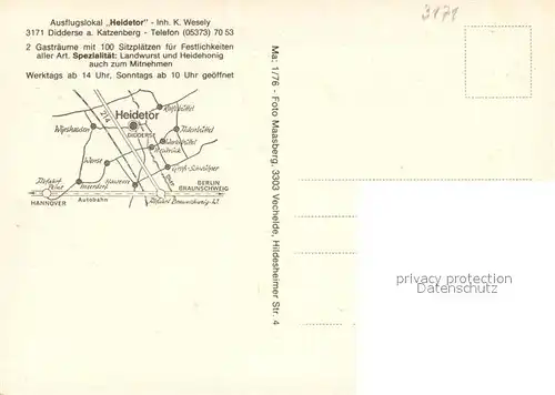 AK / Ansichtskarte Didderse Ausflugslokal Heidetor Gastraeume Didderse