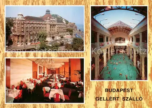 AK / Ansichtskarte Budapest Hotel Gellert Gastraum Hallenbad Budapest
