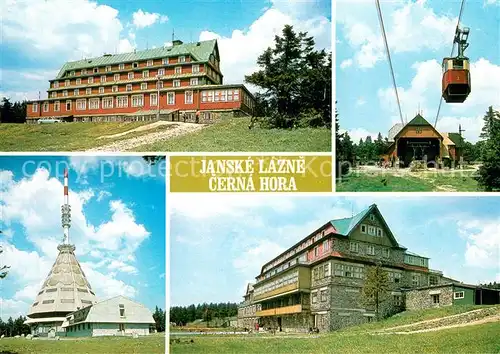 AK / Ansichtskarte Cerna_Hora Sokolska bouda Kabinova lanovka na Cernou horu Televizni vysilac Cerna hora Horsky hotel Cerna_Hora