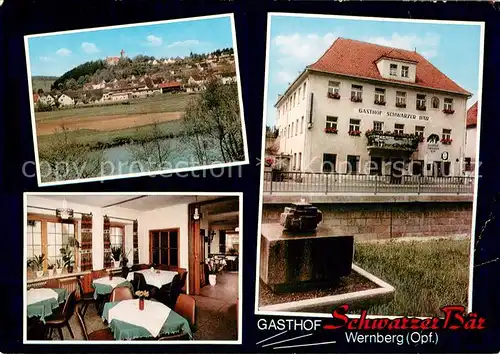AK / Ansichtskarte Wernberg Koeblitz Gasthof Schwarzer Baer Gaststube Panorama Wernberg Koeblitz