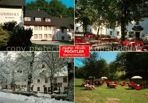 AK / Ansichtskarte Warmensteinach Gaestehaus Pension Puchtler Terrasse Park Warmensteinach