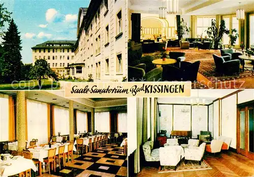 AK / Ansichtskarte Bad_Kissingen Saale Sanatorium Gastraeume Speisesaal Bad_Kissingen