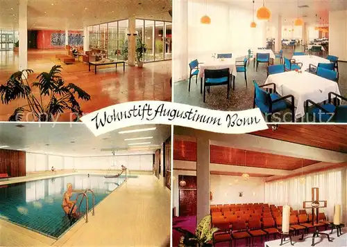 AK / Ansichtskarte Bonn_Rhein Wohnstift Augustinum Gastraum Hallenbad Hauskapelle Bonn_Rhein