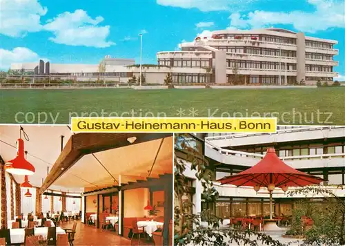 AK / Ansichtskarte Bonn_Rhein Gustav Heinemann Haus Gastraum Terrasse Bonn_Rhein