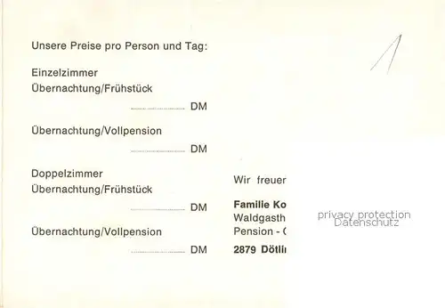 AK / Ansichtskarte Doetlingen Waldgasthof Gastraeume Bar Freiterrasse Doetlingen