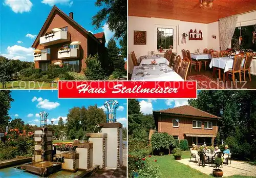 AK / Ansichtskarte Lippstadt Haus Stallmeister Gaststube Schwimmbad Terrasse Lippstadt