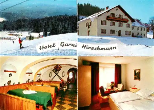 AK / Ansichtskarte Bischofsgruen Hotel Garni Hirschmann Gaststube Zimmer Bischofsgruen