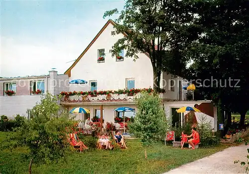 AK / Ansichtskarte Gruenlas_Oberpfalz Gasthof Pension Grenzhaus Gartenterrasse Gruenlas_Oberpfalz